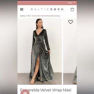 Baltic Born Esmeralda Maxi Wrap Dress in Eucalyptus Medium